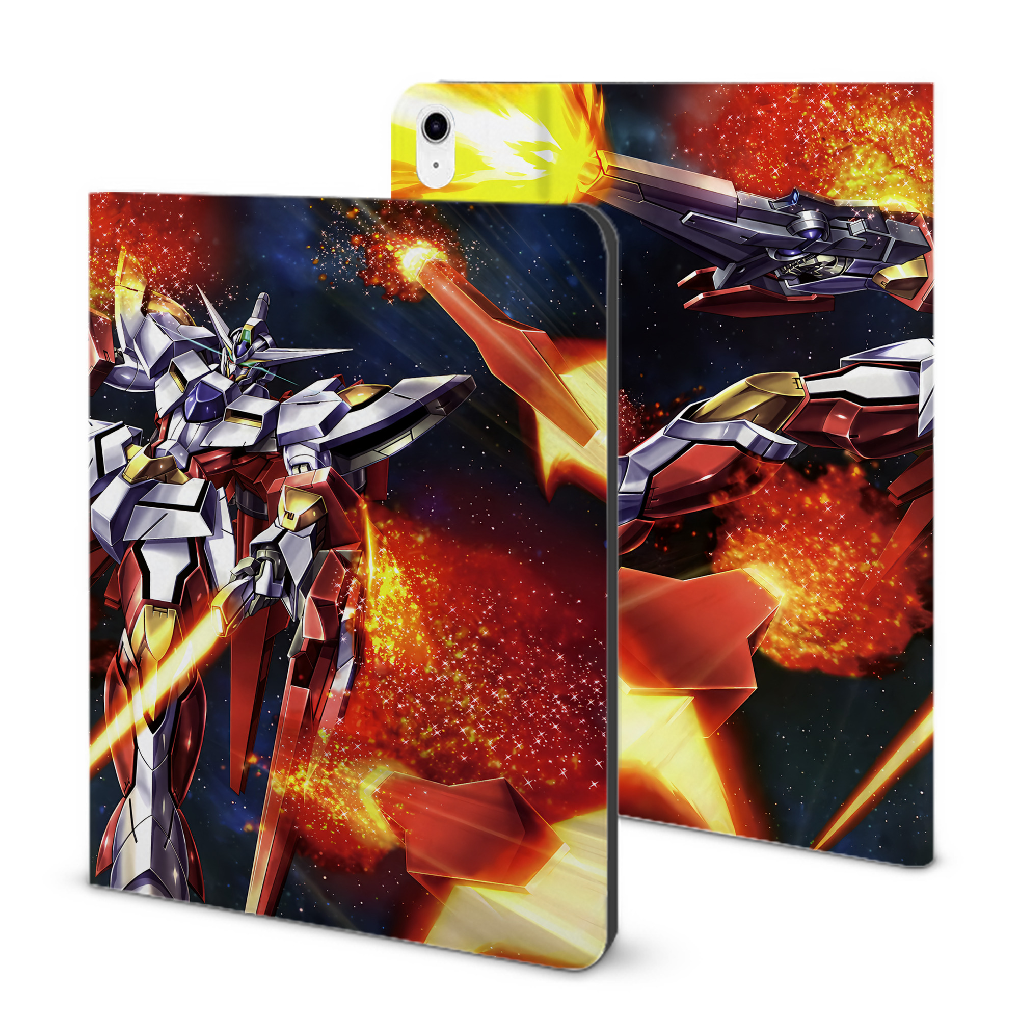 （画像用） 機動戦士ガンダム Mobile Suit Gundam IPad ケース ブック型 PUレザー TPU 耐衝撃 軽量 薄型 ペン収納なし 全面保護 IPad 各モデル対応